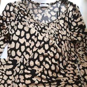 Calvin Klein Black and Tan Dress